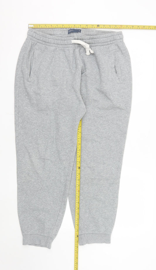 Matalan Men's Grey XL Jogger Sweatpants Cotton Blend Drawstring