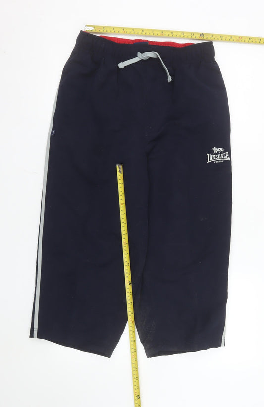 Lonsdale Men's Blue L Sweat Shorts with Drawstring Waist and Logo