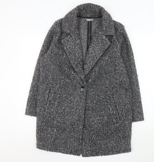 Nutmeg Women's Grey Mid-Length Textured Overcoat Size 10