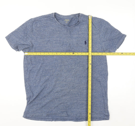 Ralph Lauren Men’s Blue Cotton Custom Fit Crew Neck T-Shirt Size L