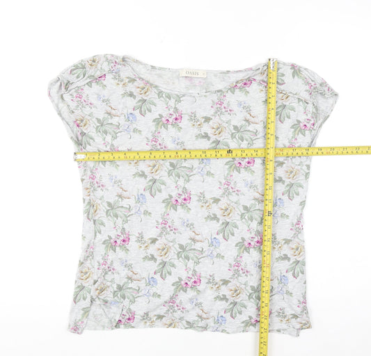 Oasis Women’s Multicoloured Floral Short Sleeve T-Shirt M