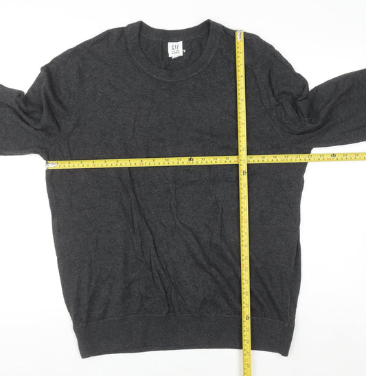 GAP Men’s Grey Cotton Crew Neck Pullover Jumper Size L