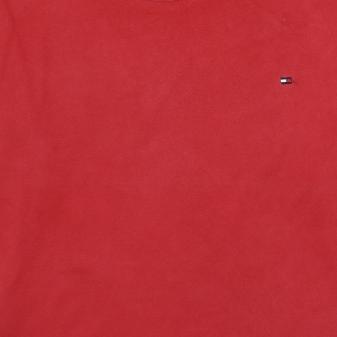 Additional view of Tommy Hilfiger Red Long Sleeve Crew Neck Cotton T-Shirt 2XL