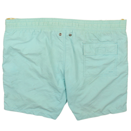 Additional front view of Ralph Lauren Men’s Blue Swim Shorts, size S, Elastic Waist Quick Dry