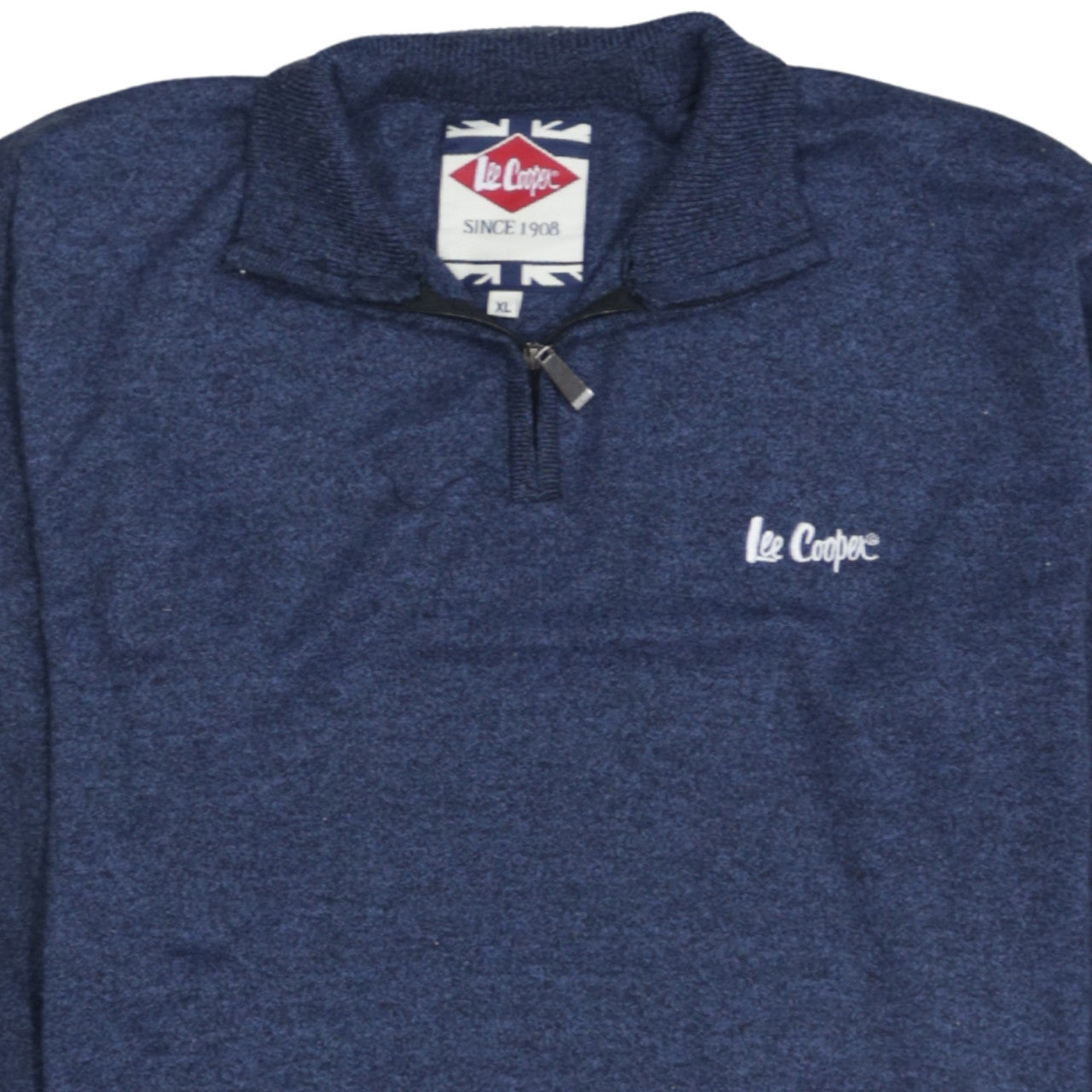 Additional view of Lee Cooper Men's Blue XL 1/4 Zip Sweatshirt High Neck Top