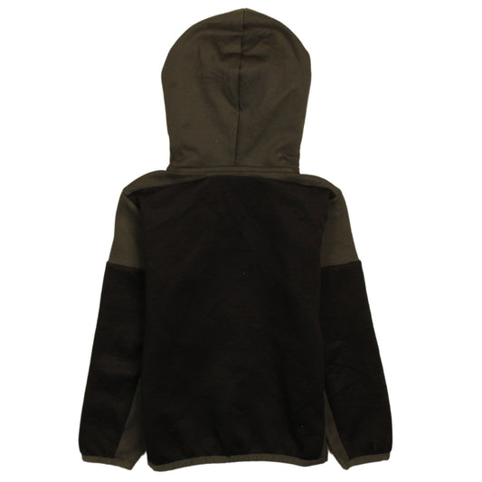 Adidas Boys Black & Khaki Full Zip Hoodie 7-8 Years Hooded Sweatshirt