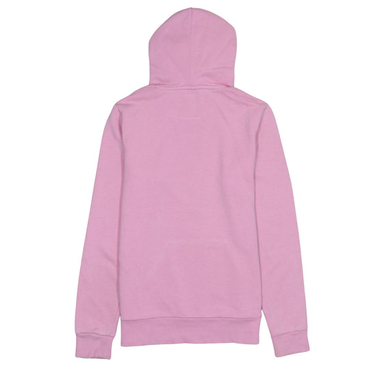 Puma Women Pink Pullover Hoodie Size L Logo Cotton Blend Sportswear