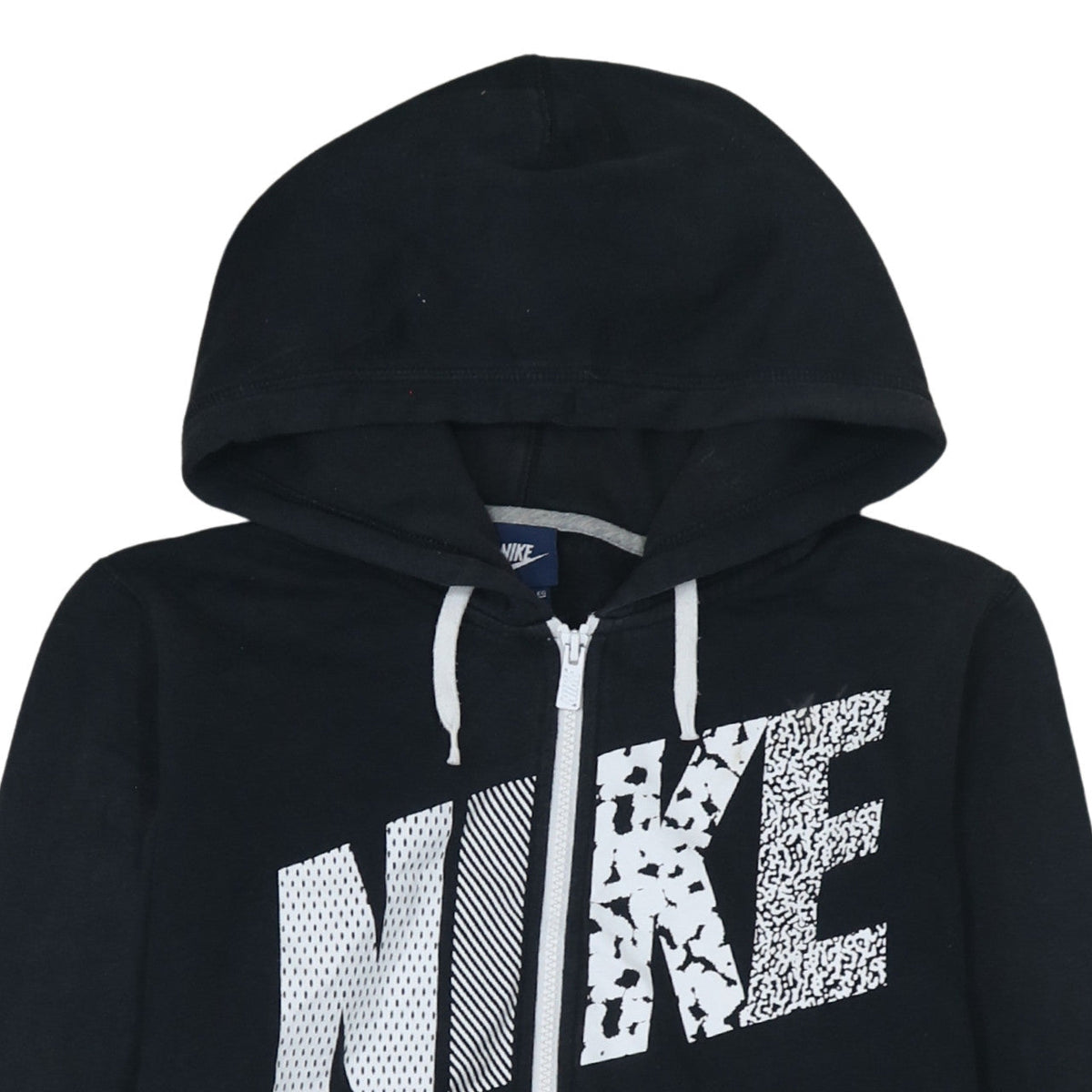 Additional view of Nike women’s black full zip hoodie xl cotton blend graphic print