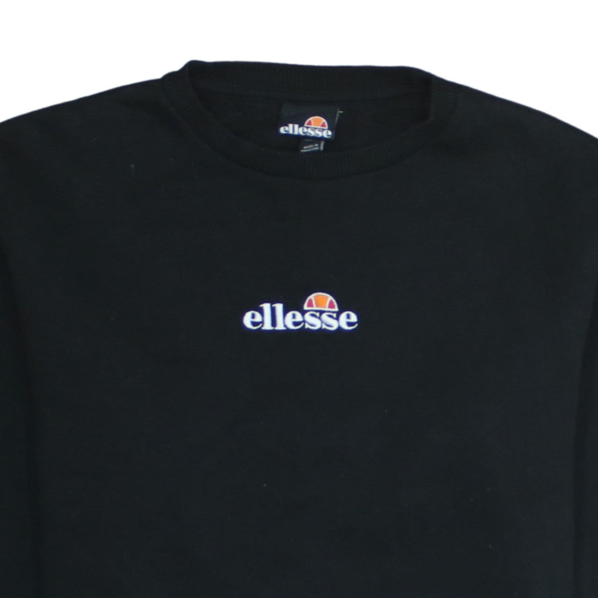 Additional view of Ellesse women’s black crew neck sweatshirt uk 10 cotton blend casual