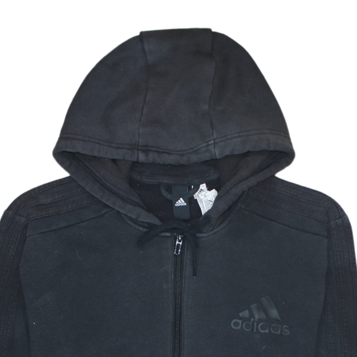 Additional view of adidas Men's Black Full Zip Fleece Hoodie, size M