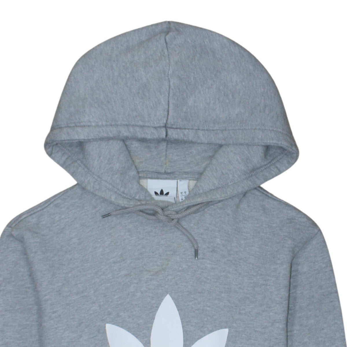 Additional view of Adidas Men's Grey Pullover Hoodie Small Logo Sports Fleece Sweatshirt