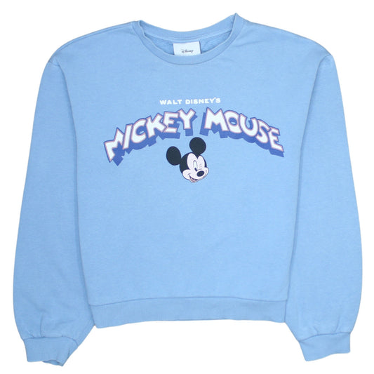Front view of Disney Mickey Mouse Blue Sweatshirt unisex adults s pullover