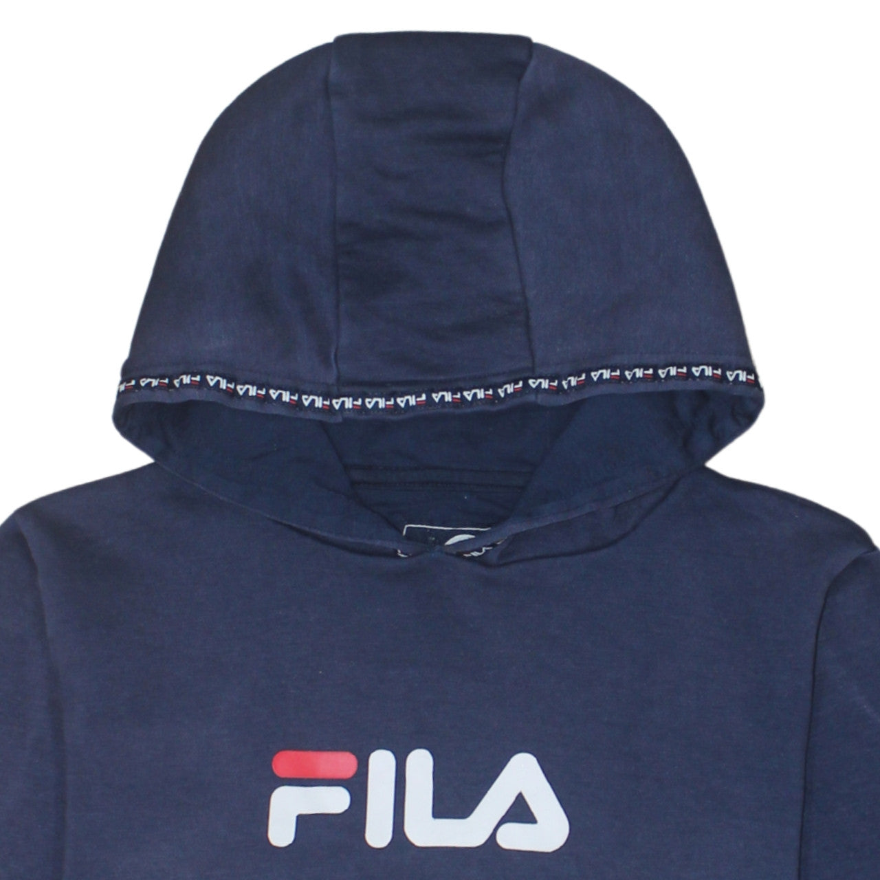 Additional view of Fila boys’ navy blue pullover hoodie 13-15 years logo cotton blend