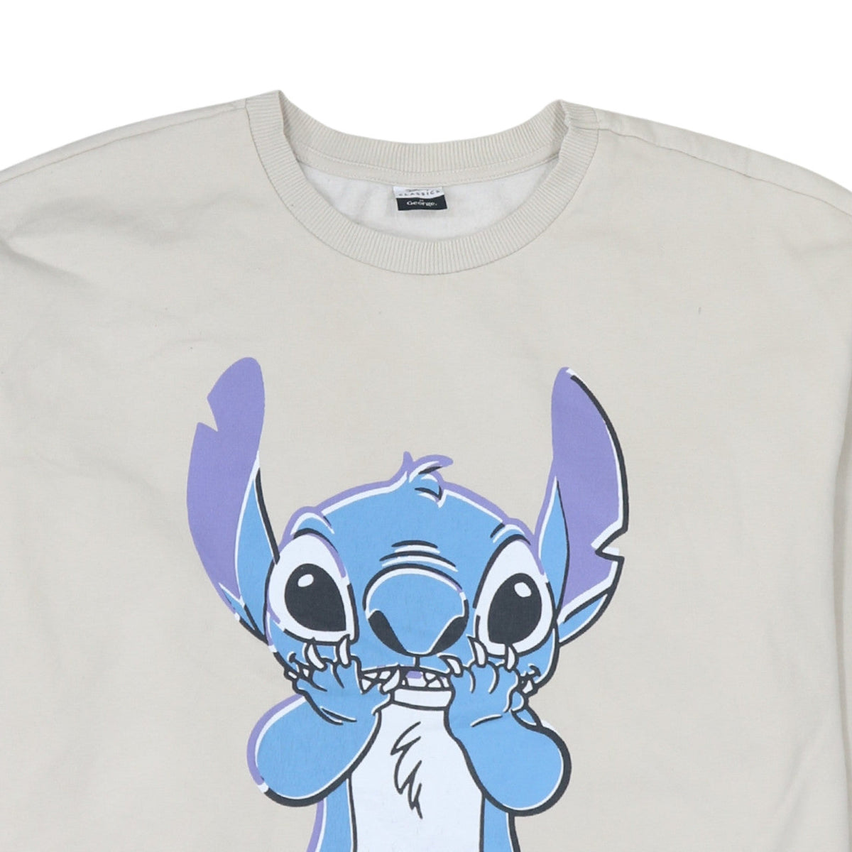 Additional view of Disney Classics at George Women Beige Stitch Sweatshirt XL Pullover