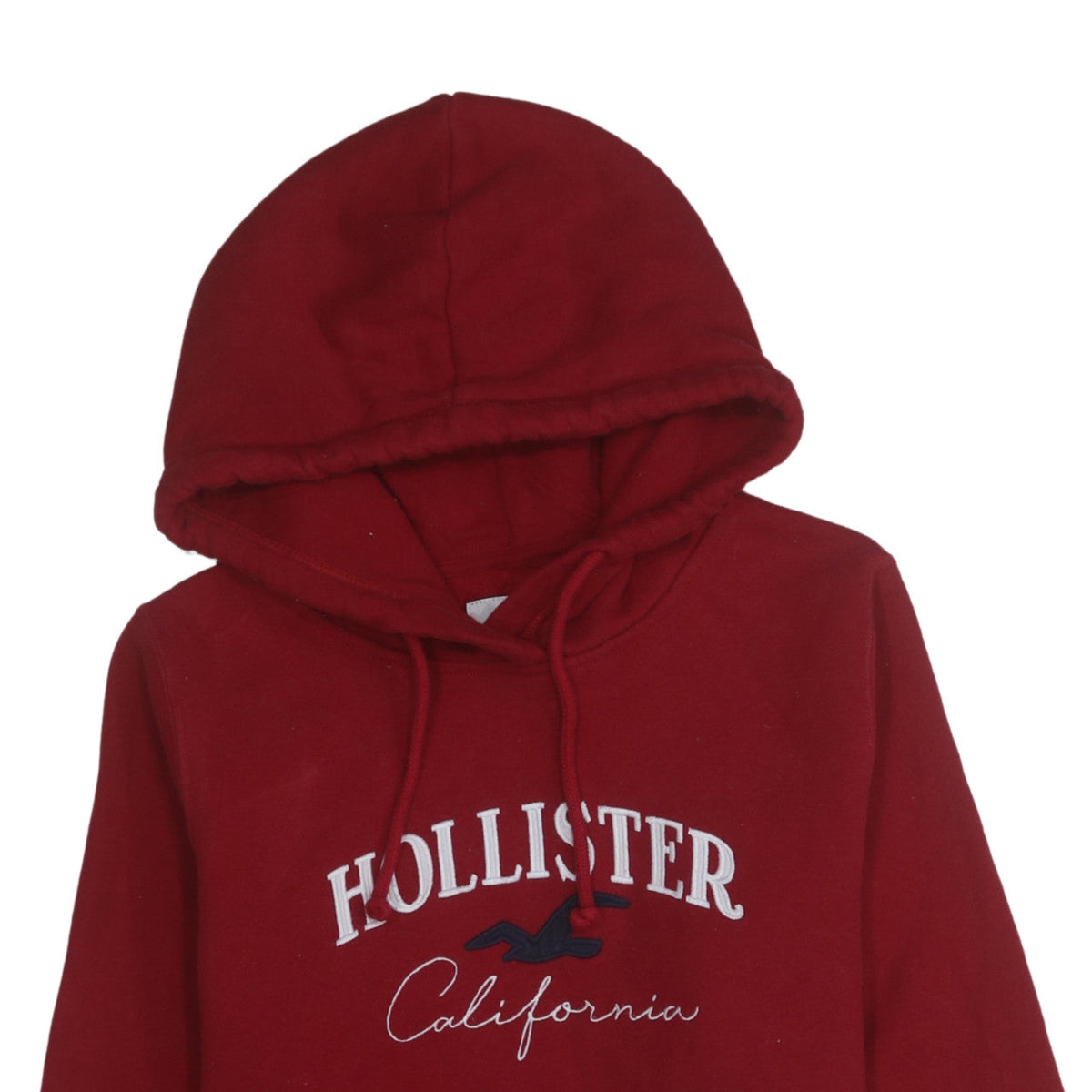 Additional view of Hollister Men’s Red Pullover Hoodie L Fleece Logo Sweatshirt