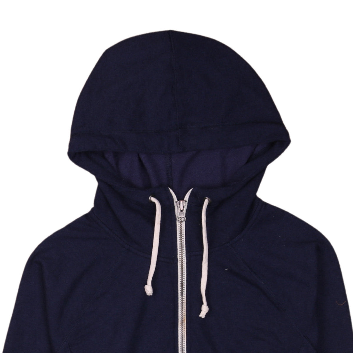 Brand and care label for Champion Men's Blue Full Zip Hoodie XL Lightweight Cotton Blend
