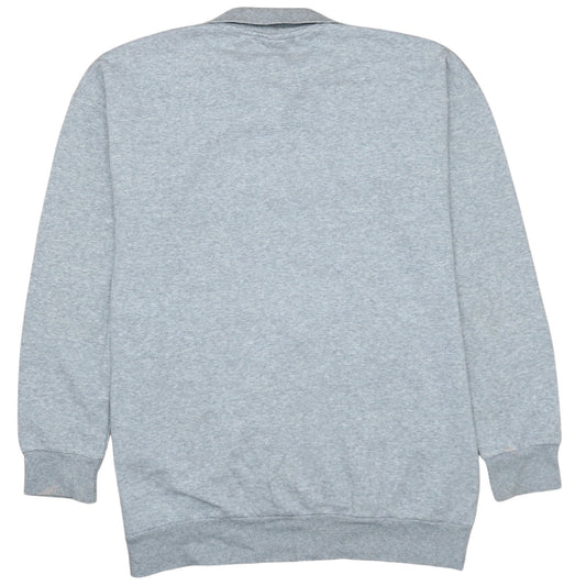 Adidas Women Grey Small 1/4 Zip Sweatshirt Pullover Classic Fit