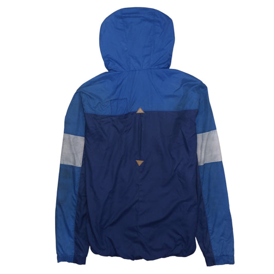 Puma Men Blue L Lightweight Hooded Full Zip Windbreaker Jacket