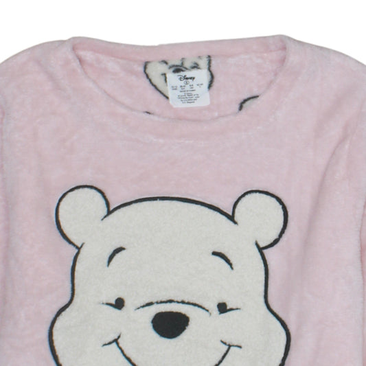 Primark Women’s Pink Winnie the Pooh Sequin Fleece Pyjama Top Size 10-12