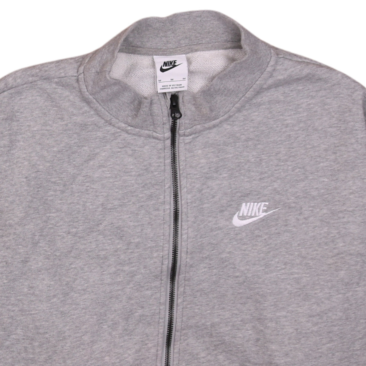 Brand and care label for Nike Women's Grey Full Zip Sweatshirt Hoodie M - Classic Casual Style