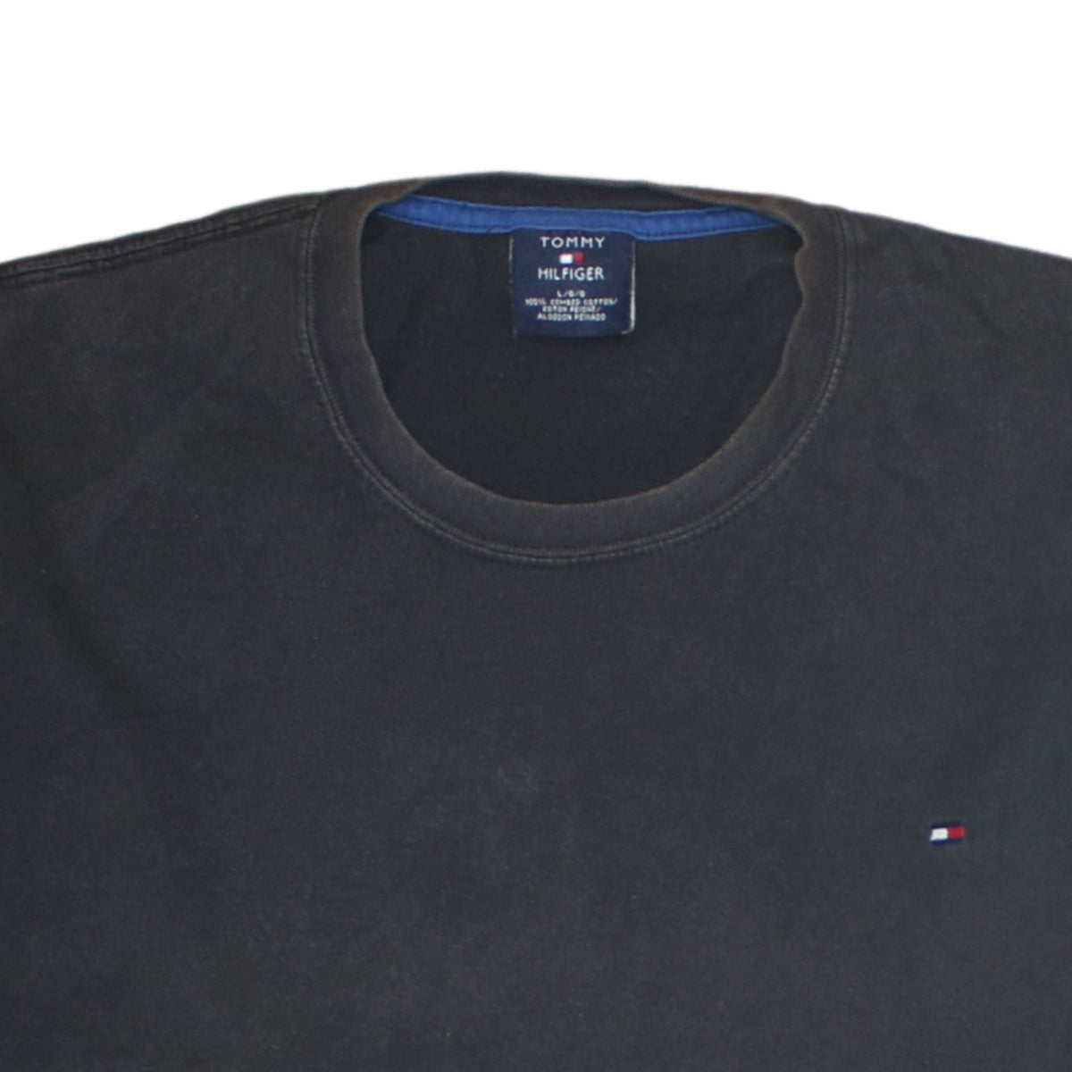 Additional view of Tommy Hilfiger Men's Black Long Sleeve Cotton T-Shirt L