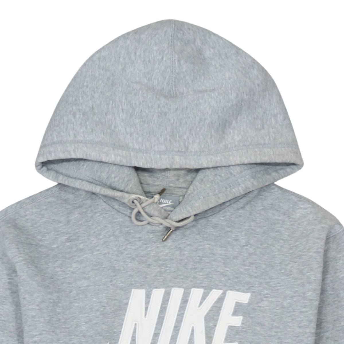 Nike Mens Grey Pullover Hoodie M Sportswear Logo Fleece