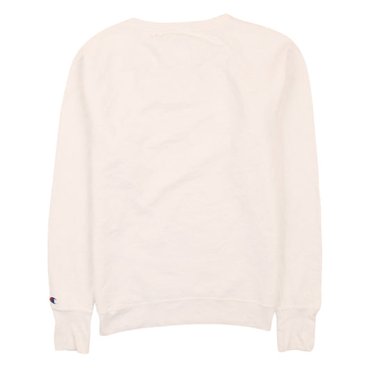 Champion Men's White Crew Neck Pullover Sweatshirt Size S