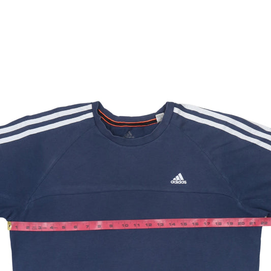 Adidas Men's Blue Short Sleeve Crew Neck Sports T-Shirt M