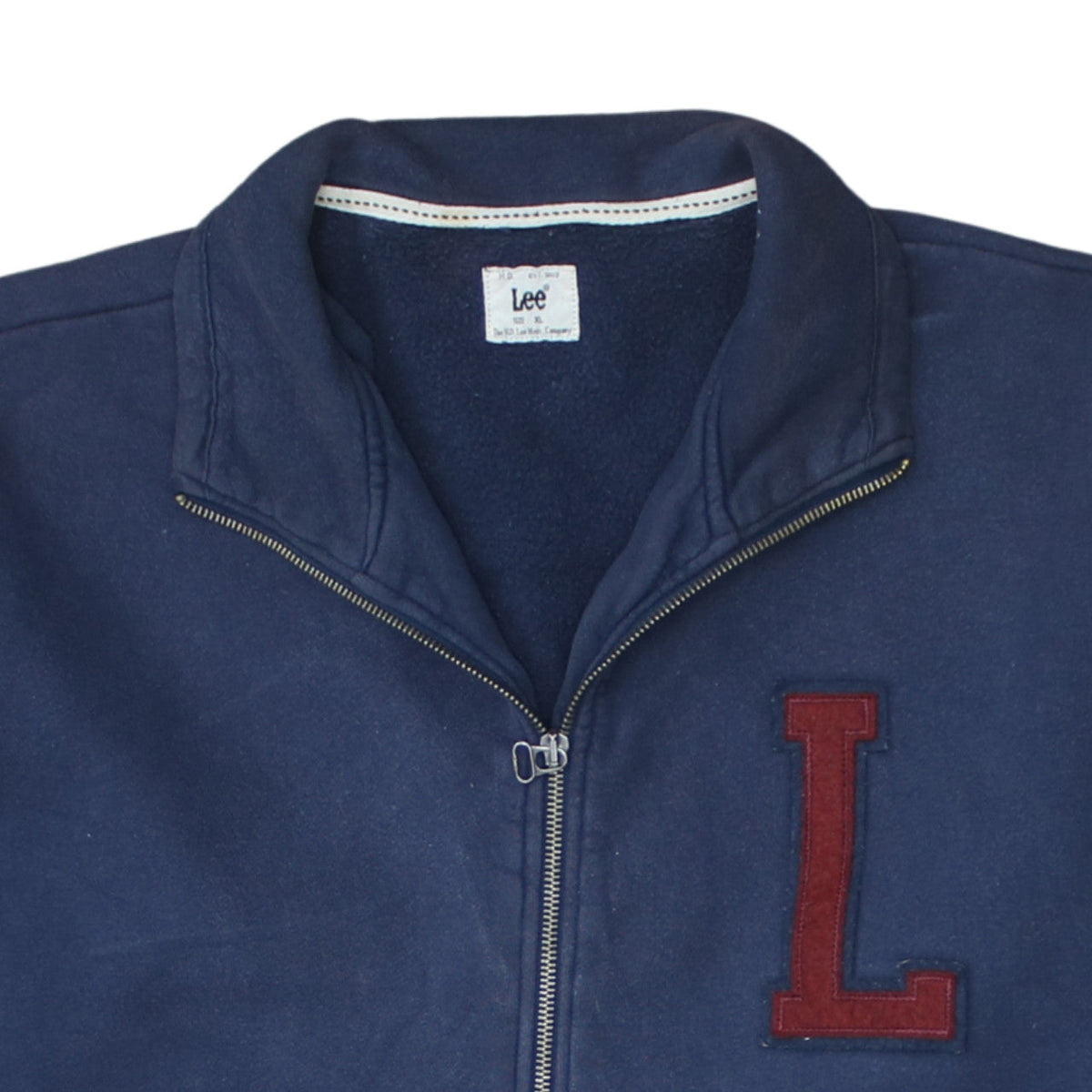 Additional view of Lee Men Blue XL Full Zip Cotton College Sweatshirt
