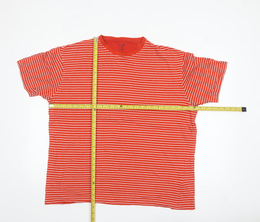 James Pringle Men's Red White Striped Cotton T-Shirt XL