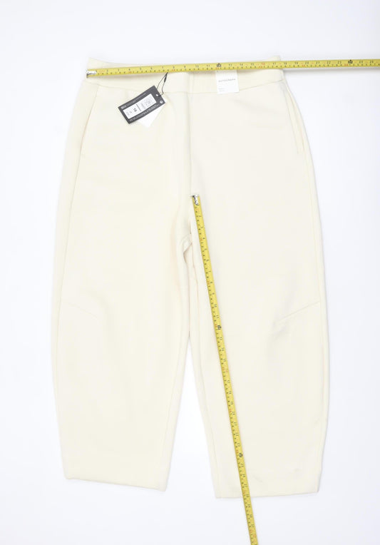 Marks and Spencer Autograph Women's Ivory Jogger Trousers Size 18