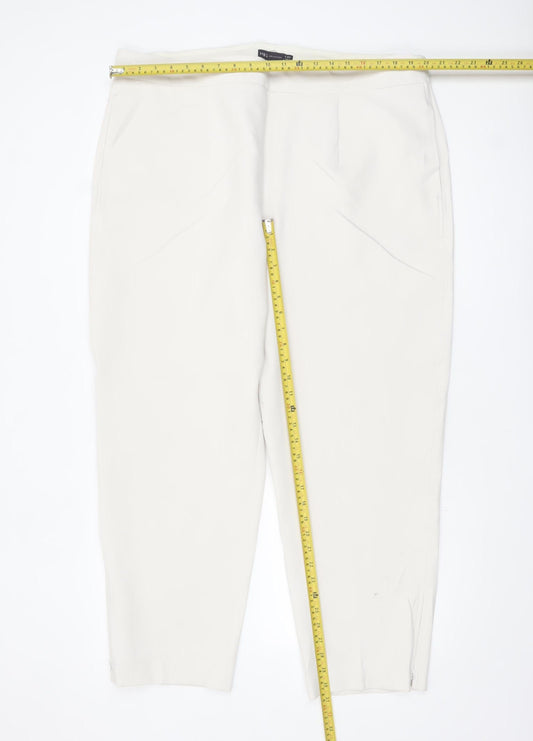 Marks and Spencer Women’s Ivory Regular Fit Stretch Trousers Size 22