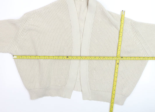 Urban Outfitters Women's Beige XS Chunky Knit Open Cardigan Jumper