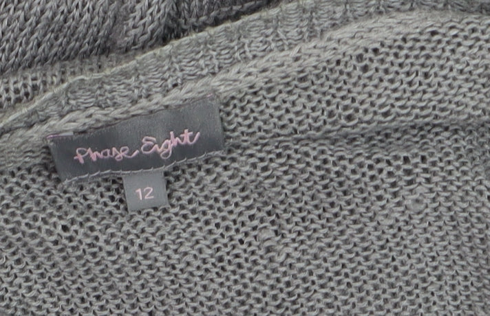 Phase Eight Women’s Grey Longline Knit Cardigan Size 12