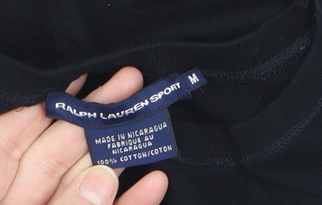 Additional view of Ralph Lauren Men Black M Slim Fit Embroidered Logo Cotton T-Shirt