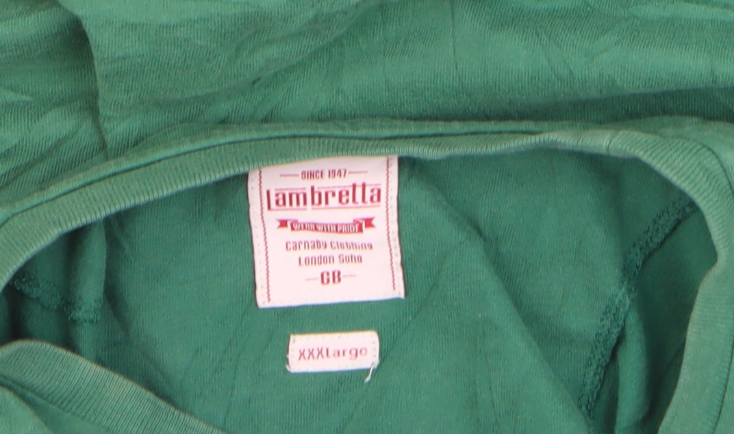 Lambretta Men's Green XXXL Graphic Print Cotton T-Shirt