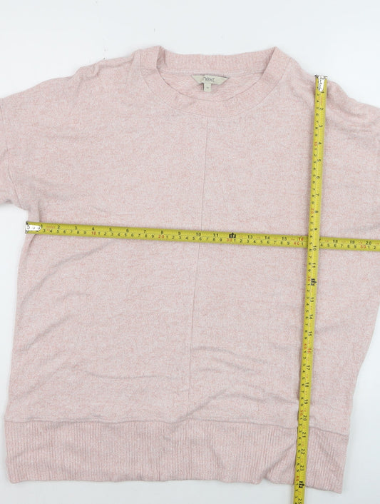 Next Women Pink Crew Neck Long Sleeve Pullover Jumper Size 18
