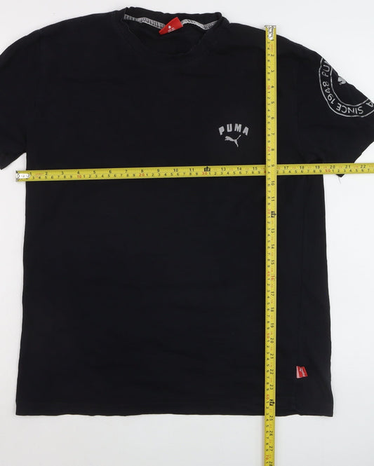 Puma Men's Black L Crew Neck Sports T-Shirt