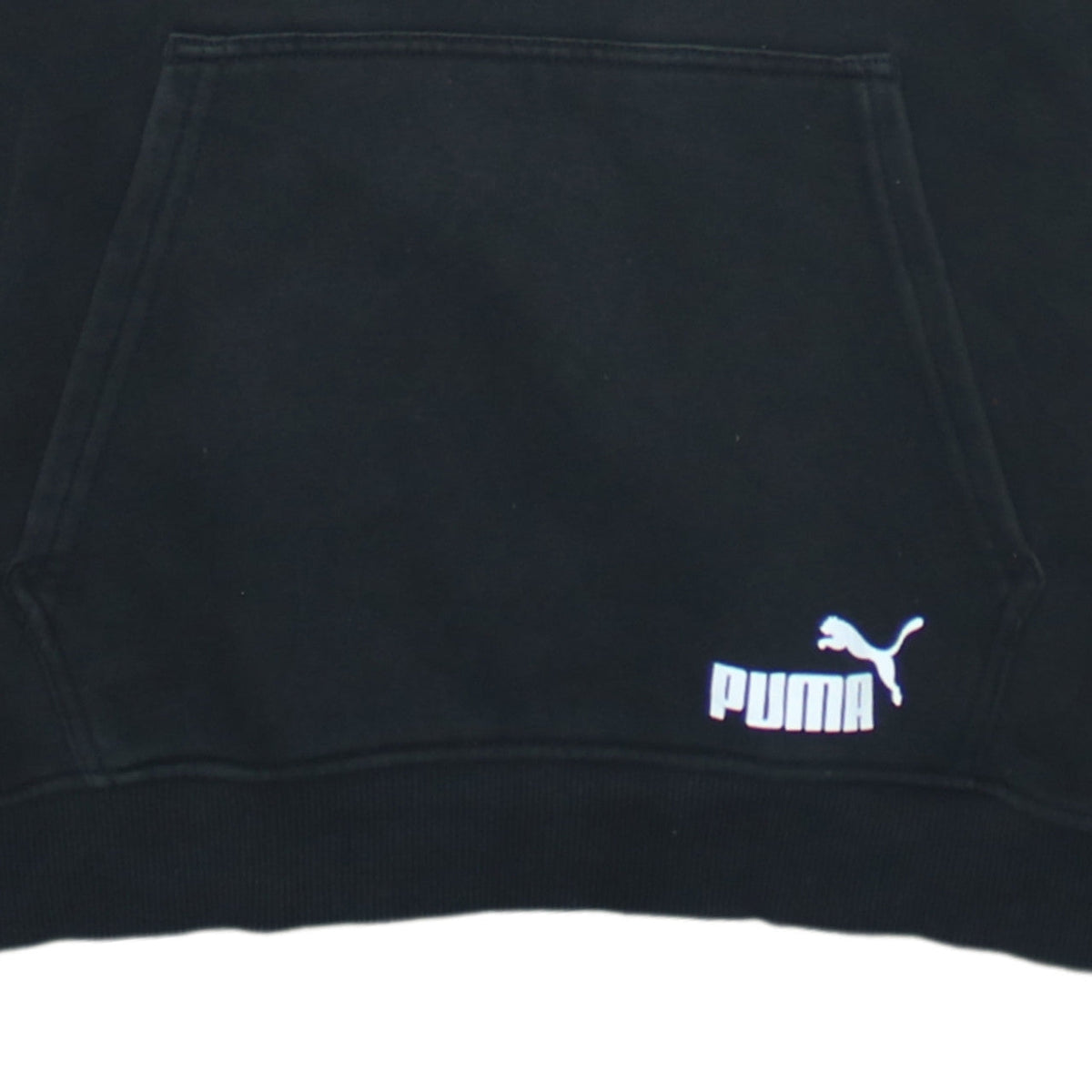 Additional view of Puma men’s black pullover hoodie small logo sportswear fleece