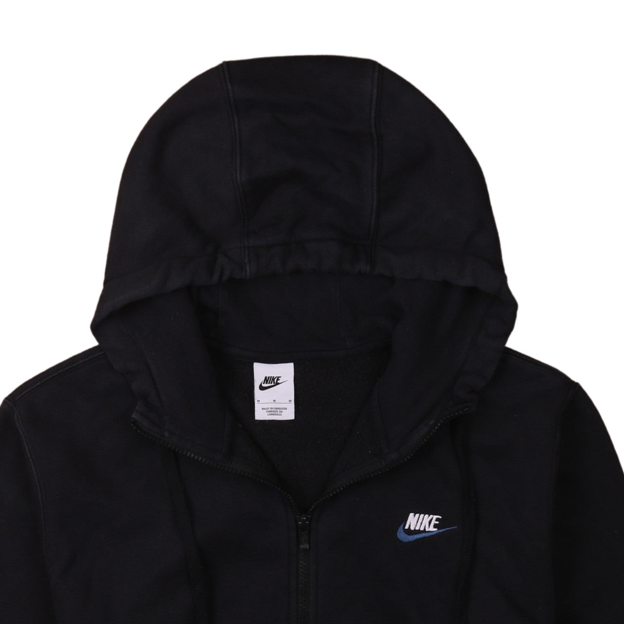 Nike Men's Black Full Zip Hoodie Medium Sportswear Fleece