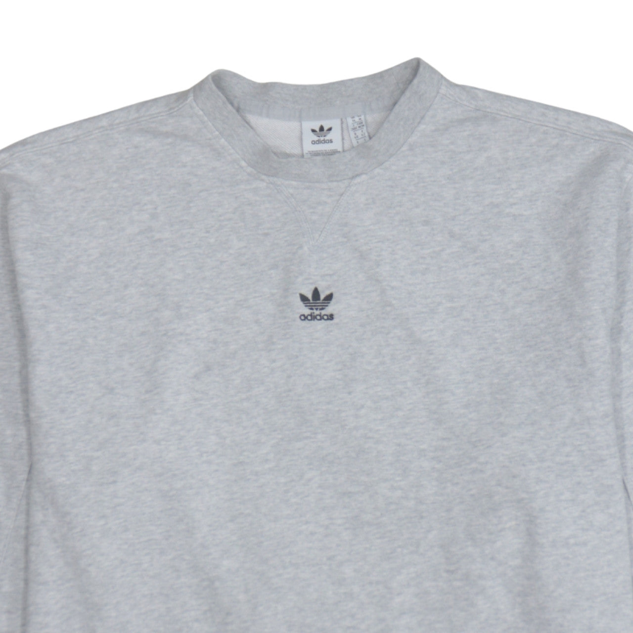 Adidas Women Grey Crew Neck Pullover Sweatshirt Size 14 Regular