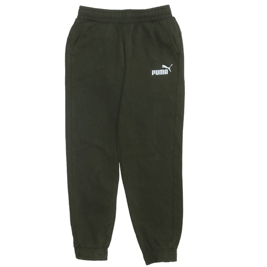 Puma Boys Green Jogger Trousers 13-14 Years Fleece Sweatpants