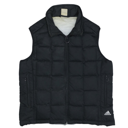 Additional front view of Adidas Women's Black Padded Puffer Waistcoat, size 12