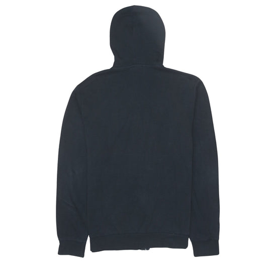 Adidas Womens Black Full Zip Hoodie Medium Classic 3-Stripes Jacket