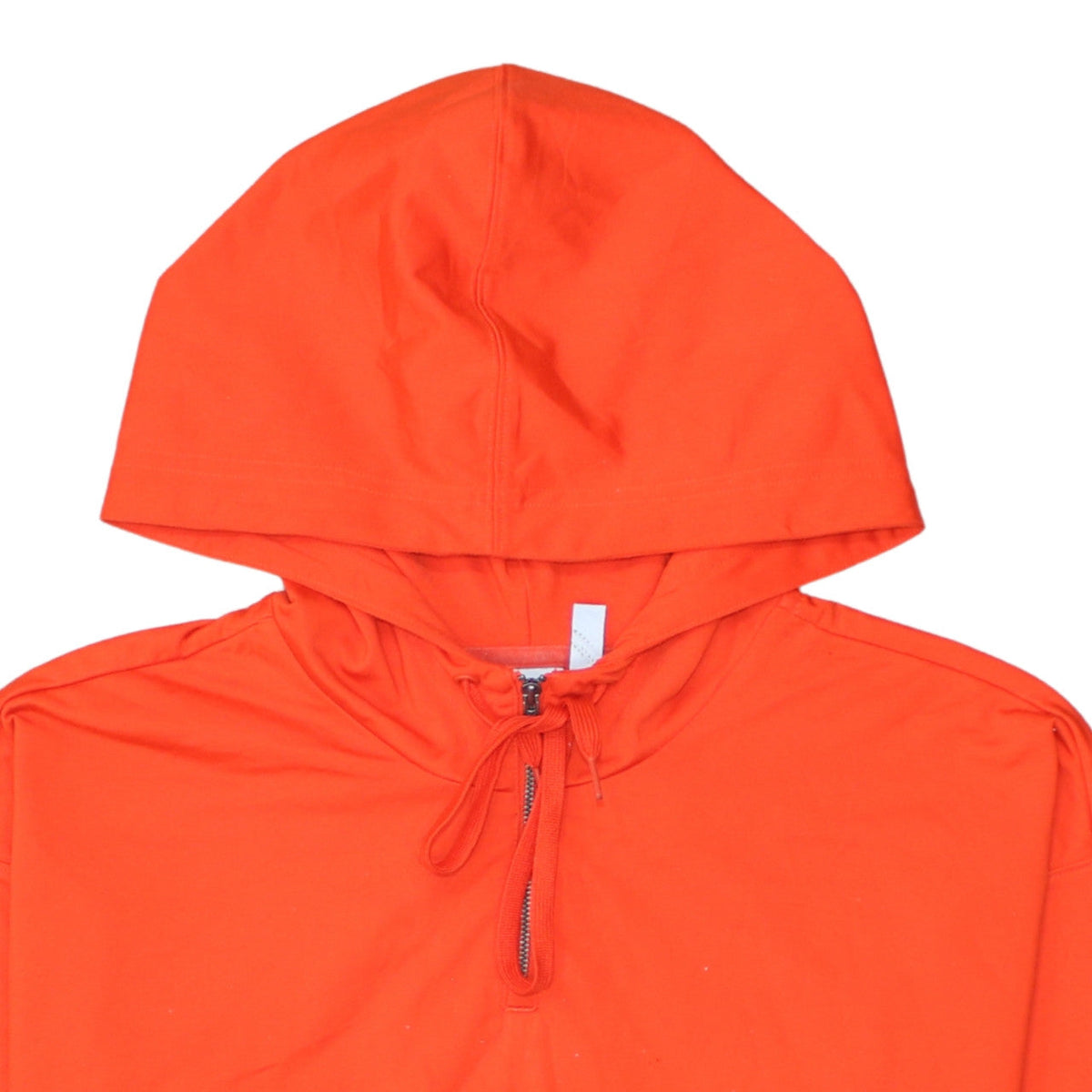 Additional view of Adidas women’s orange hooded pullover sweatshirt, size UK 10, logo hoodie