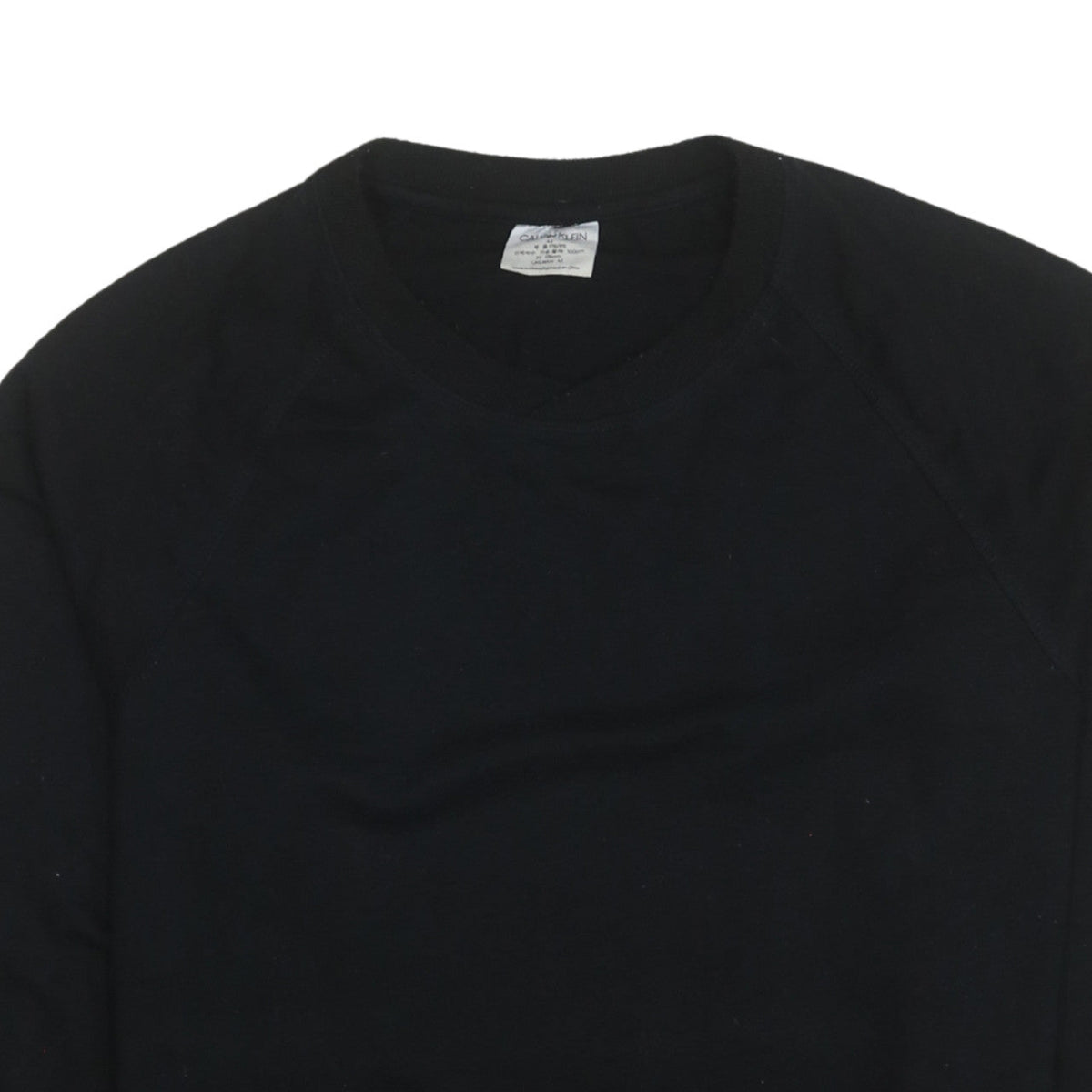 Additional view of Calvin Klein Men’s Black Crew Neck Cotton Sweatshirt M