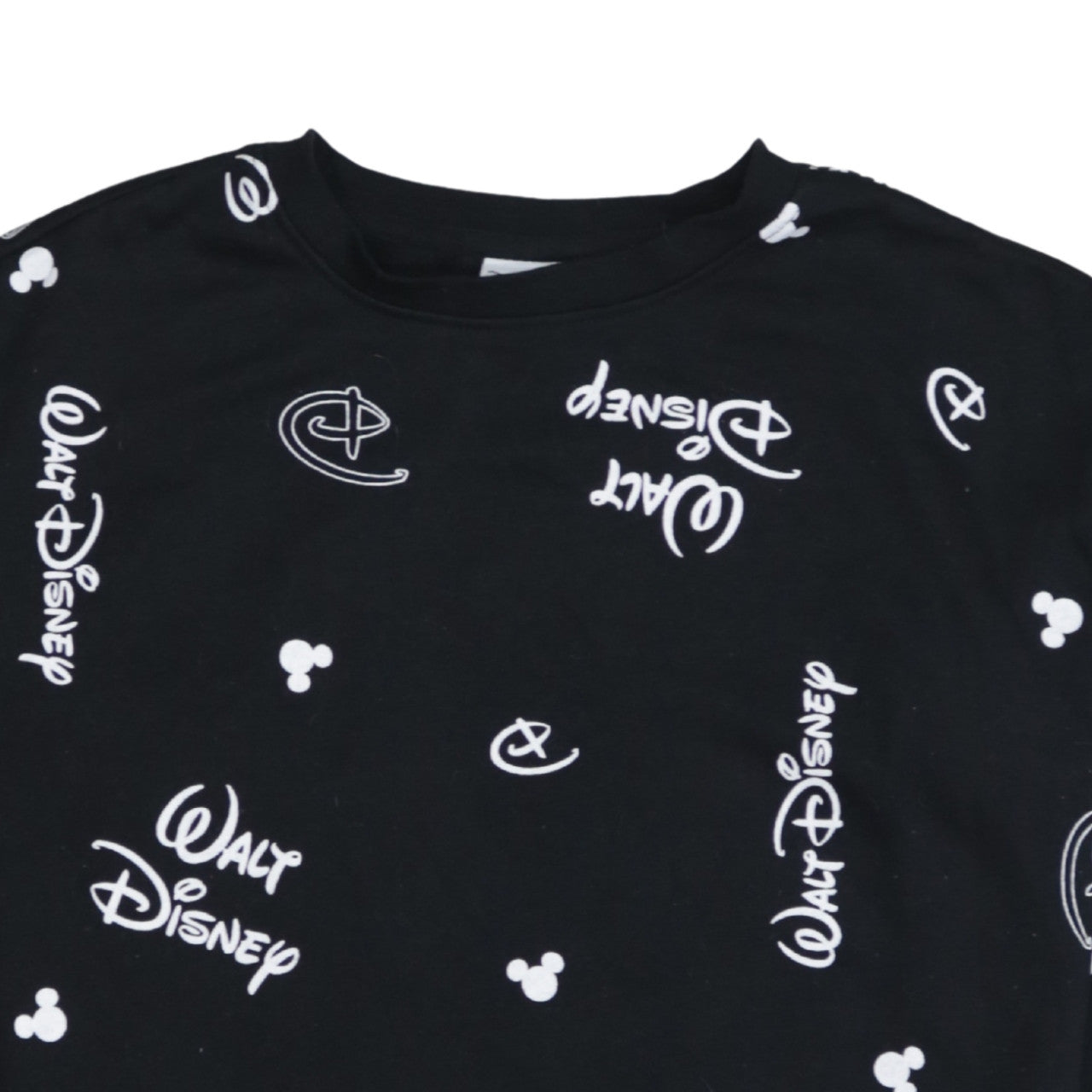 Additional view of Disney women’s black sweatshirt 2xs crew neck long sleeve walt logo print