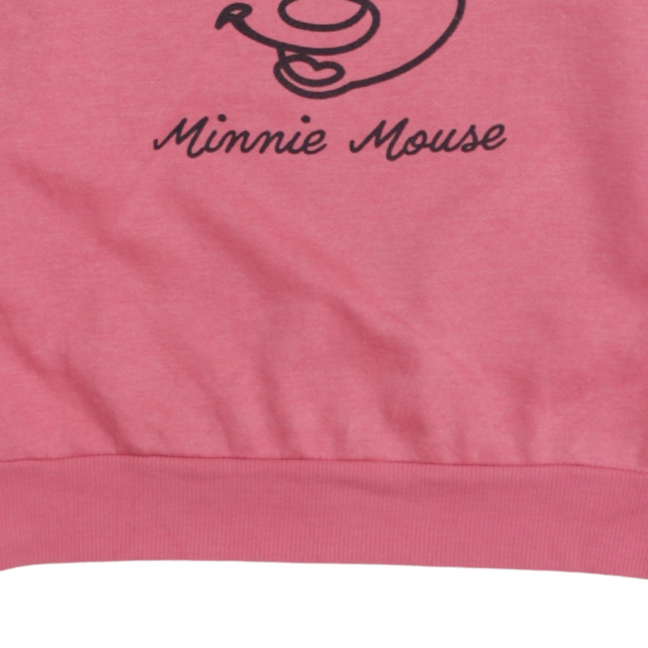 Additional view of Disney Minnie Mouse Pink Sweatshirt Women 2XS Crew Neck Graphic Print