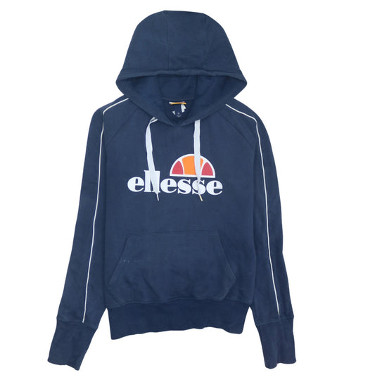Additional front view of Ellesse women’s navy blue, size UK 12, pullover hoodie sweatshirt