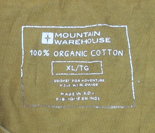 Mountain Warehouse Men's Brown XL Graphic T-Shirt Organic Cotton Outdoor Style
